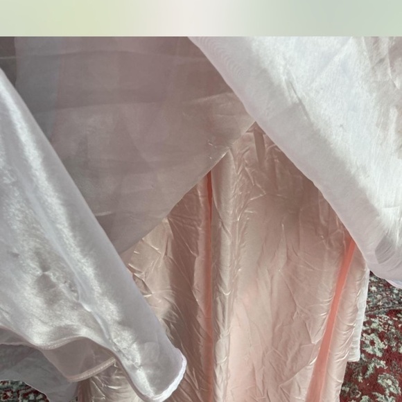 Roberta di Camerino soft blush pink formal dress with ribbon belt size 7/8 - Picture 6 of 8